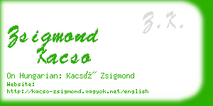 zsigmond kacso business card